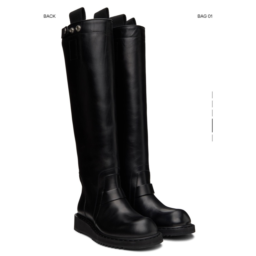 Autentic Brand New Rick Owens Anthem Jack Riding Boots. Size US6.5